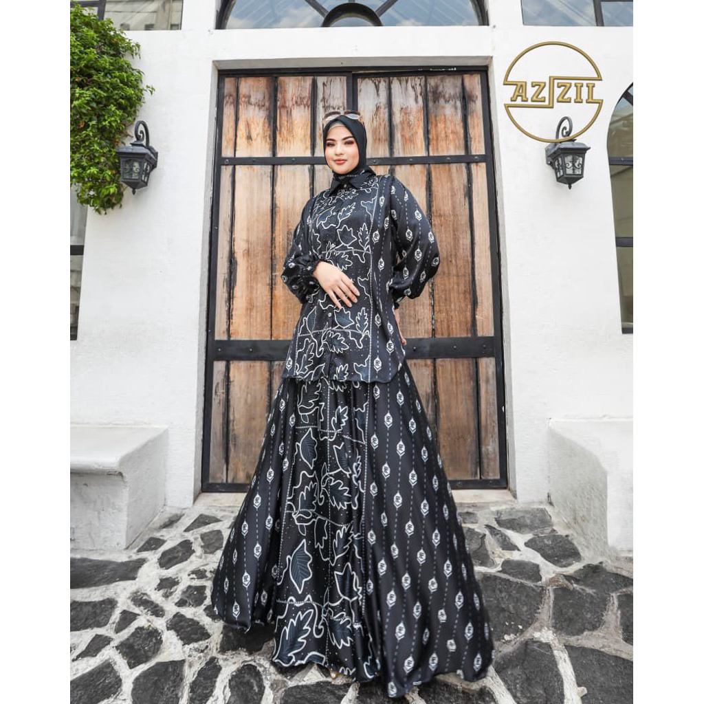 Gamis Azizil Setelan Rok Brand Azizil SetRok Azizil