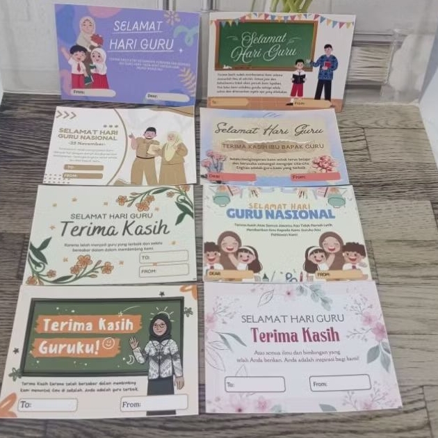 kartu ucapan hari guru/kartu teacher day/ucapan hari guru untuk bucket