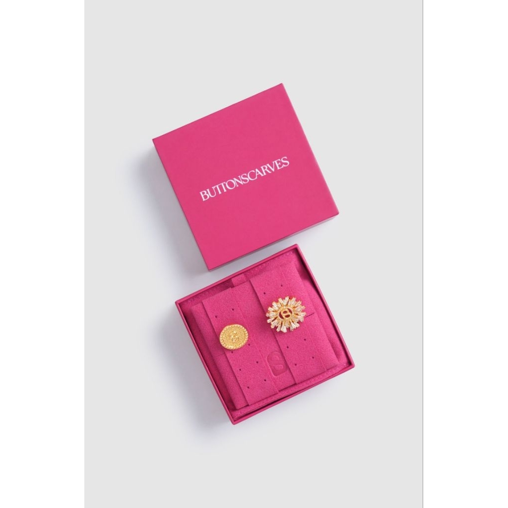 Round Pin Brooch Package 05 Buttonscarves Gold Rosegold Hematite Silver