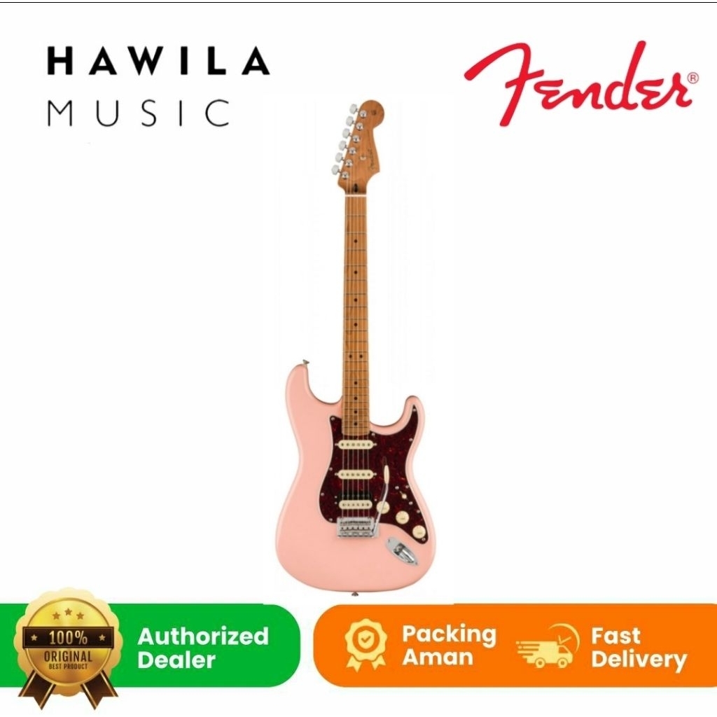 Gitar Fender Player HSS Stratocaster Roasted Maple FB Shell Pink