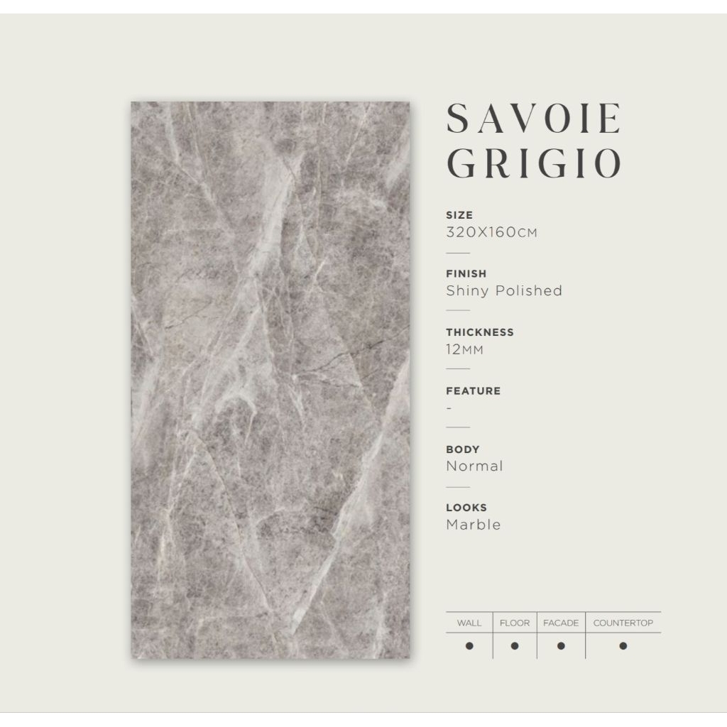 Granit Quadra Savoie Grigio 320x160 Cm