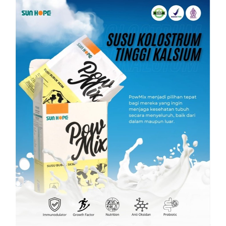 Susu Kolostrum Sun Hope POW MIX – Susu Booster Imun Anak & Dewasa