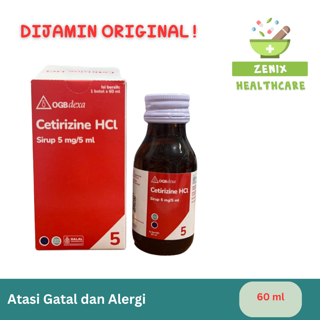 Cetirizine Sirup 60 ml – Bantu Atasi Alergi pada Anak