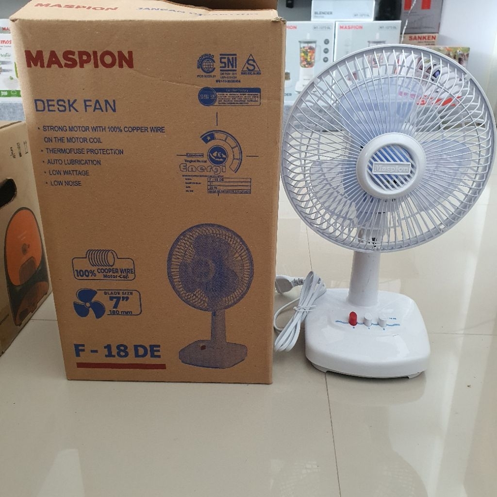 KIPAS ANGIN MEJA MASPION F-18 DE 7in