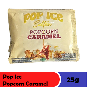 POP ICE DRINK POWDER SULTAN POPCORN CARAMEL SCT 25g (Isi 10)