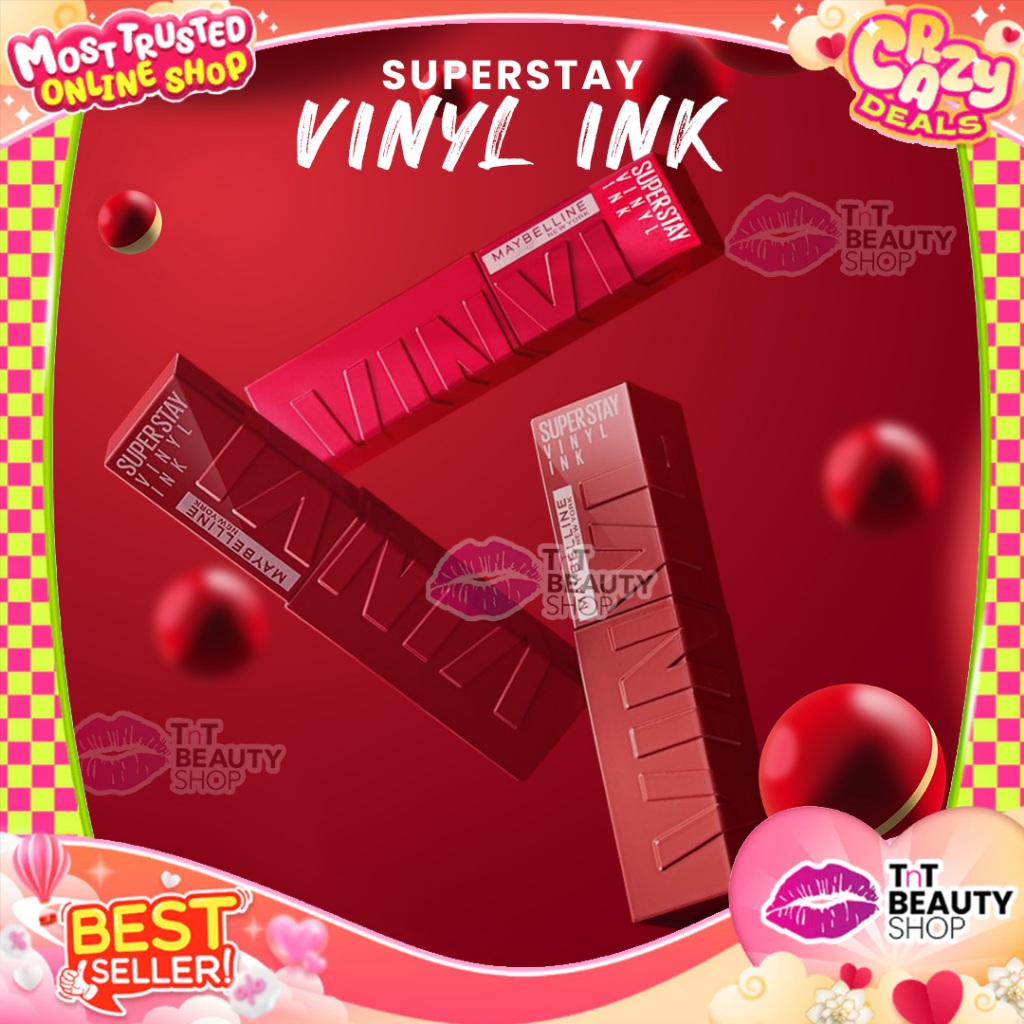 Maybelline Superstay Vinyl Ink - Liquid Lipstik Lipstick Make Up Lip | TnT Beauty Shop