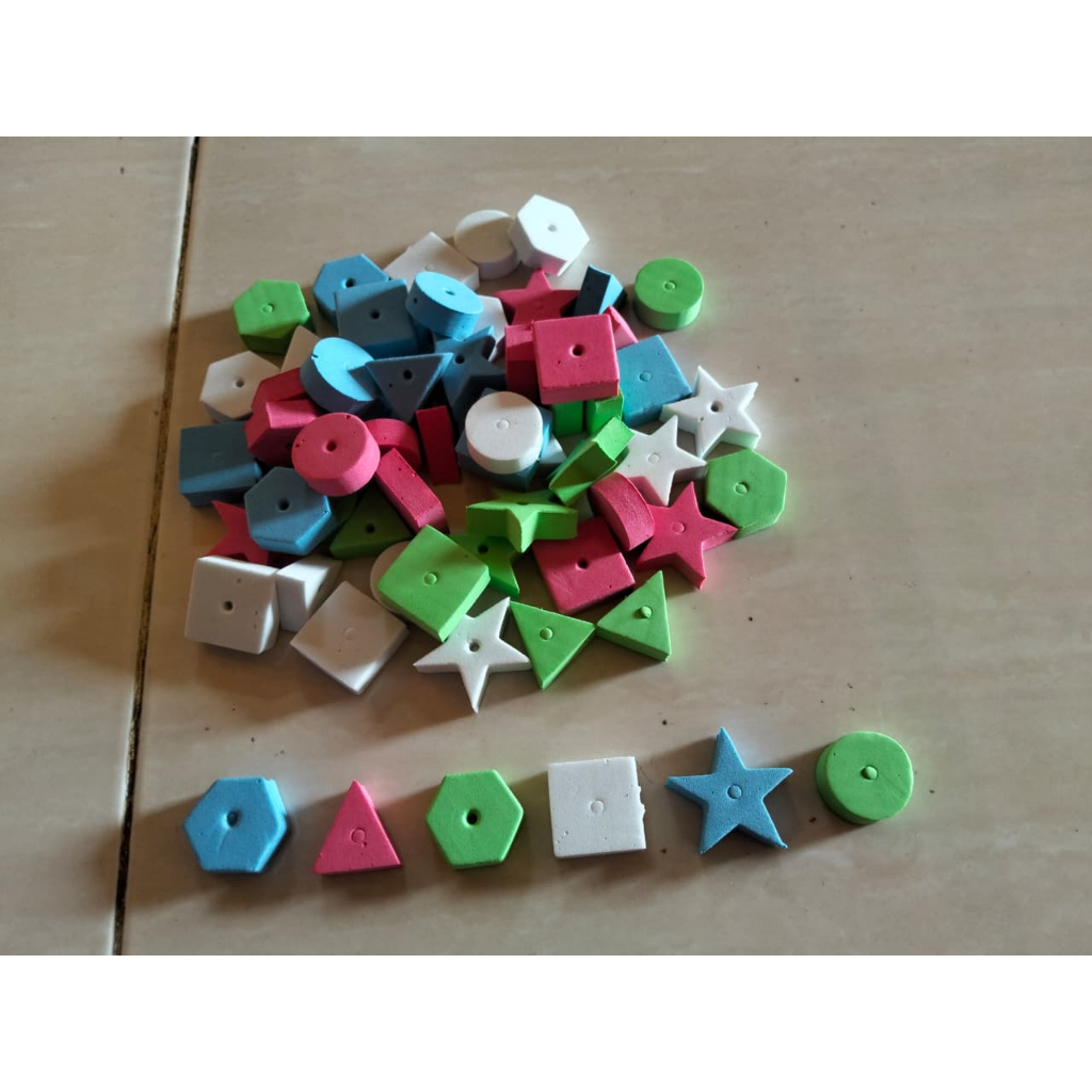 Mainan Edukasi Anak Meronce Spon Geometri