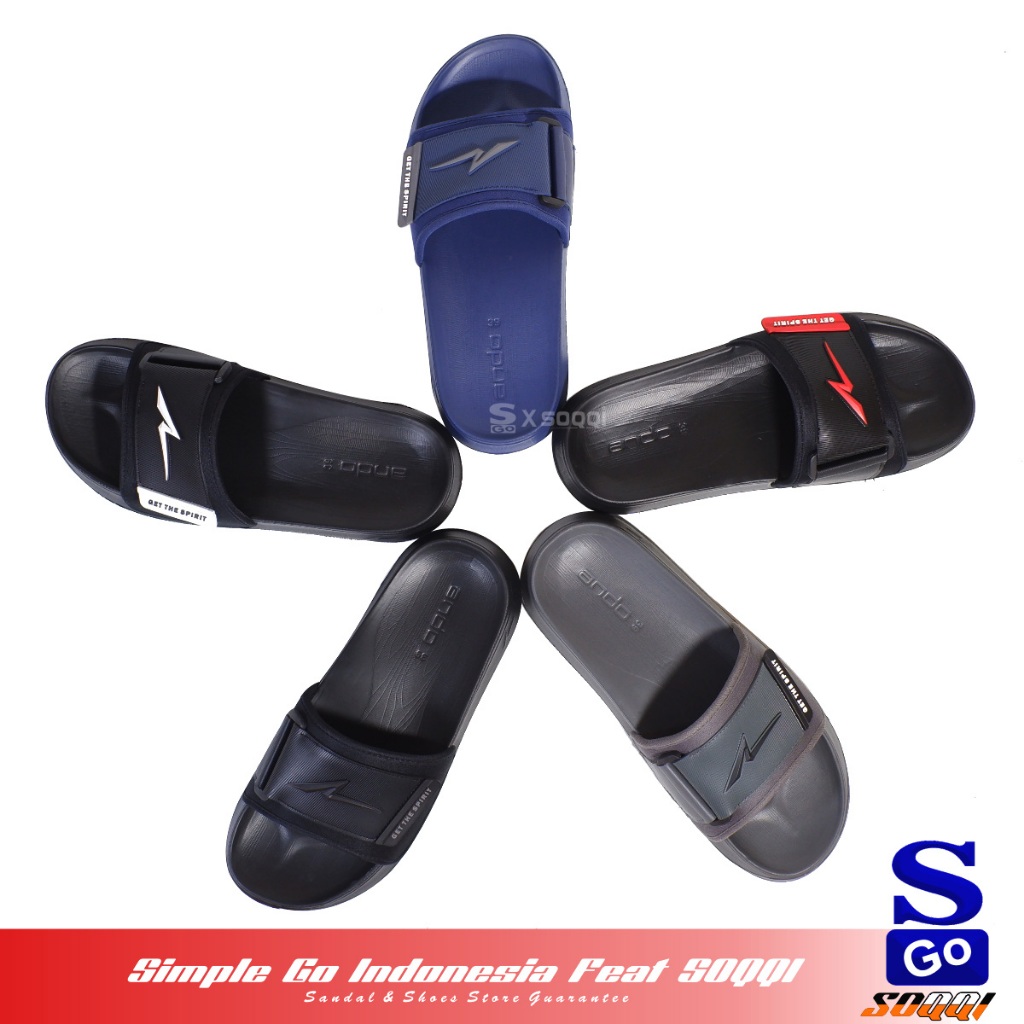 Sandal pria selop Ando || sendal cowok laki-laki dewasa || selop model slide Joss Xenix 39-43
