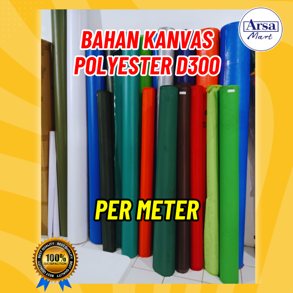 BAHAN KAIN KANVAS POLYESTER D300 HARGA PER METER KAIN KANVAS TERPAL KANVAS IMPORT TERBAIK TERMURAH