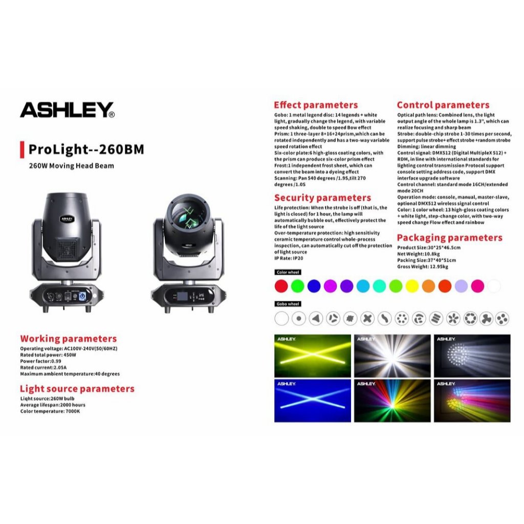 Beam 260BM ashley - Moving Head beam 260 watt