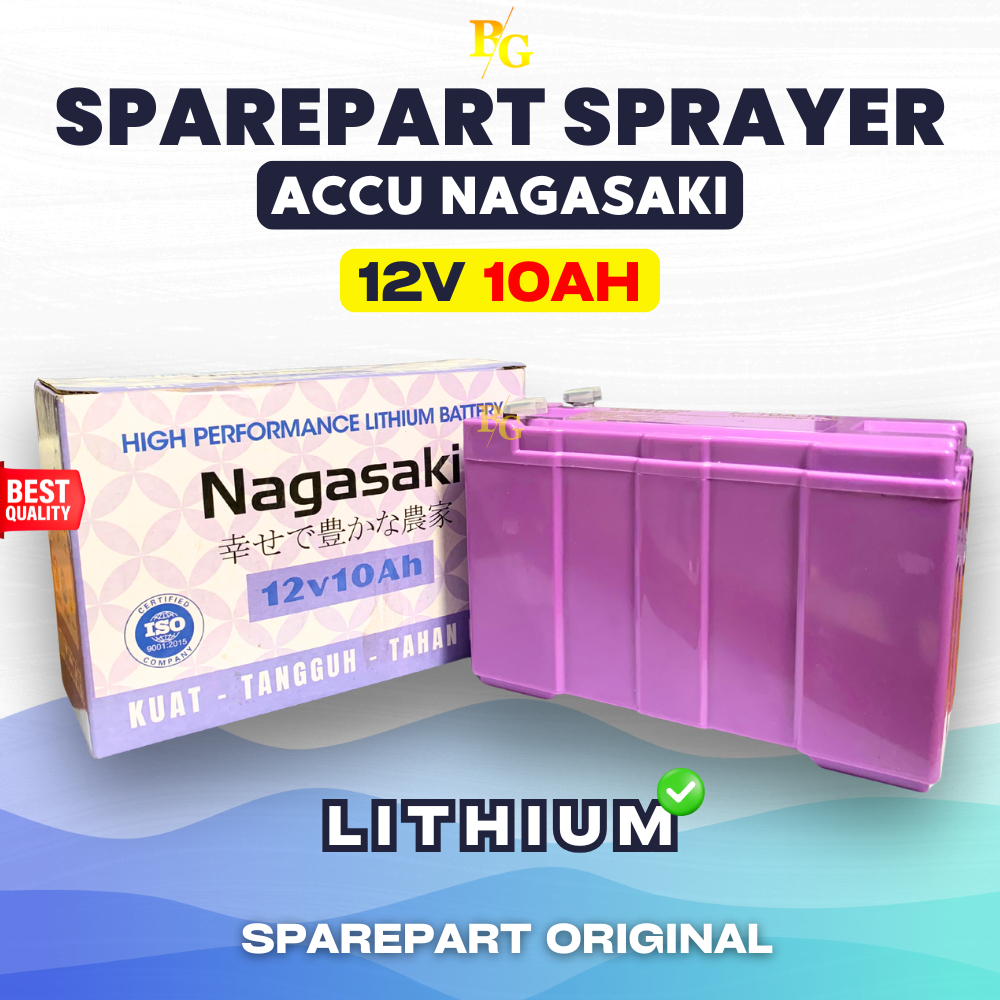 Nagasaki Accu Baterai AKI Sprayer Elektrik 12V 8Ah 9Ah