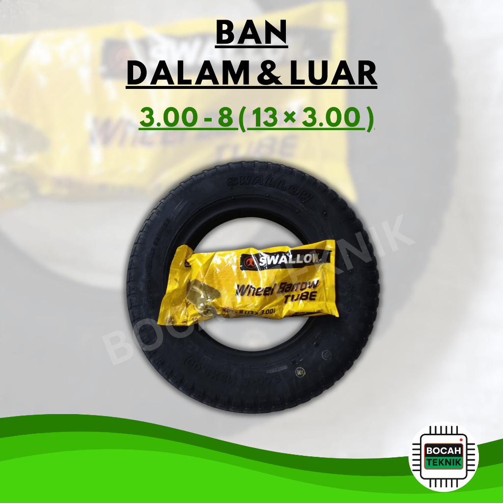 BAN LUAR DAN DALAM - ban gerobak sorong roda satu / artko / angkong / gledekan / vespa