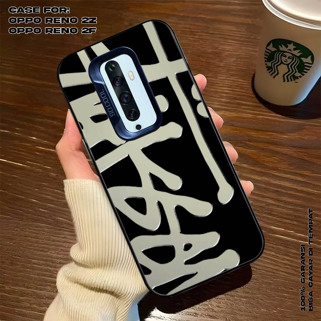 Case OPPO RENO 2Z - RENO 2F - Casing Tecno Premium Matte Hard Casing - Case IMD - Case Hologram Moti
