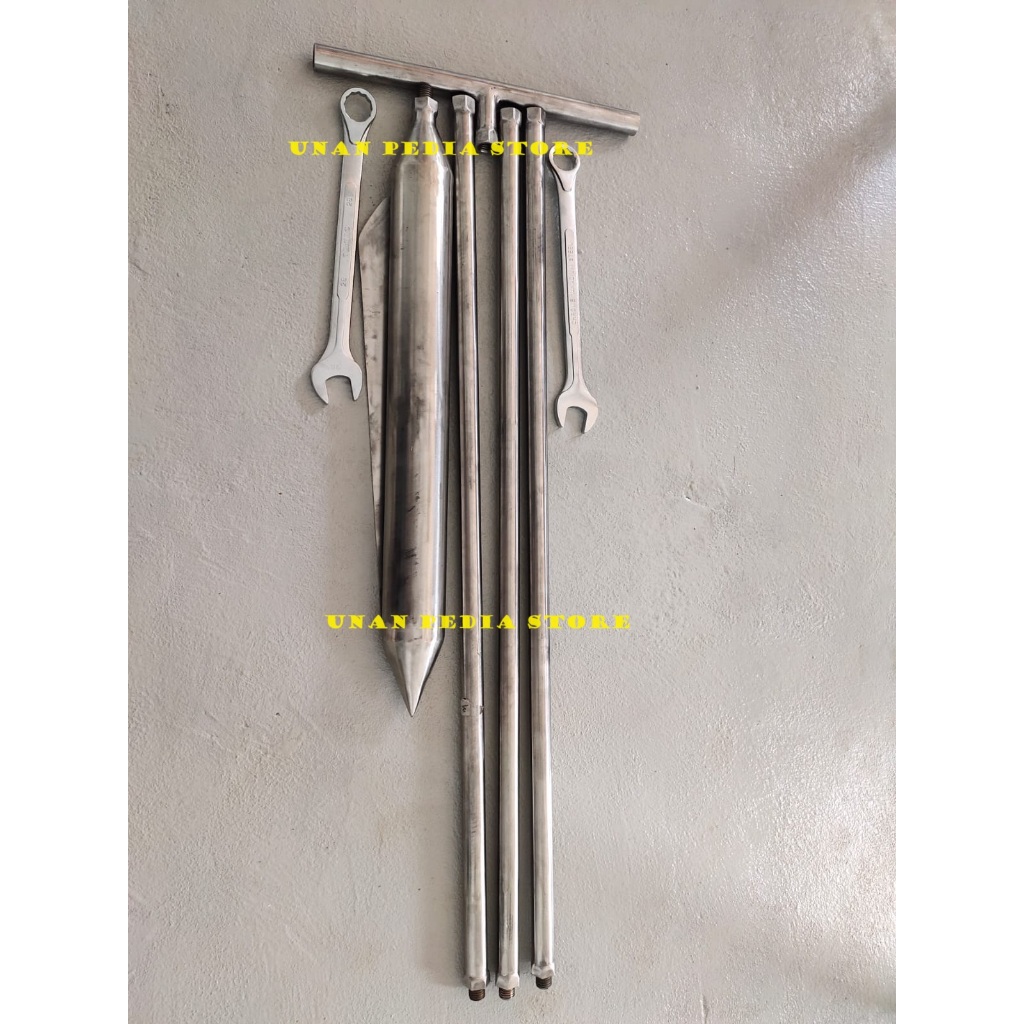 Bor Tanah Gambut Kedalaman 8 Meter - Bor Gambut Gambut Stainless - Bor Sampel Tanah Gambut Panjang 8