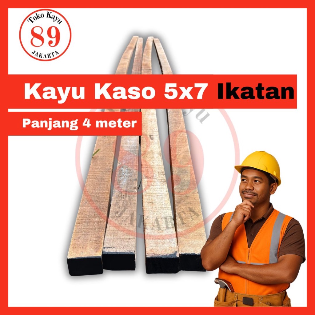 Kayu Kaso 5x7 panjang 4 meter / Kaso Proyek / Kaso 5x7 untuk Cor Bekisting / Kaso Ikatan Murah