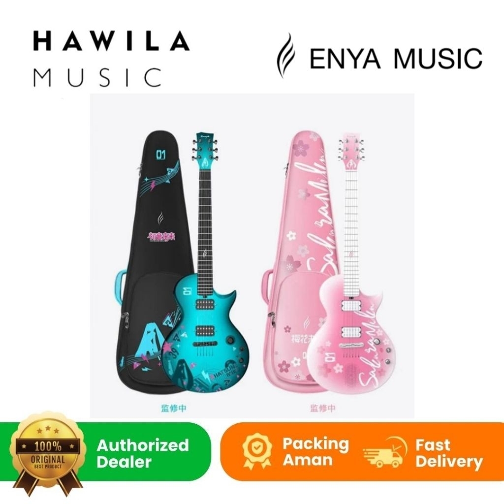 Gitar Elektrik Lespaul Enya Nova Go Sonic Hatsune Miku - Sakura Mirai - Dragon Enya Guitar Electric 