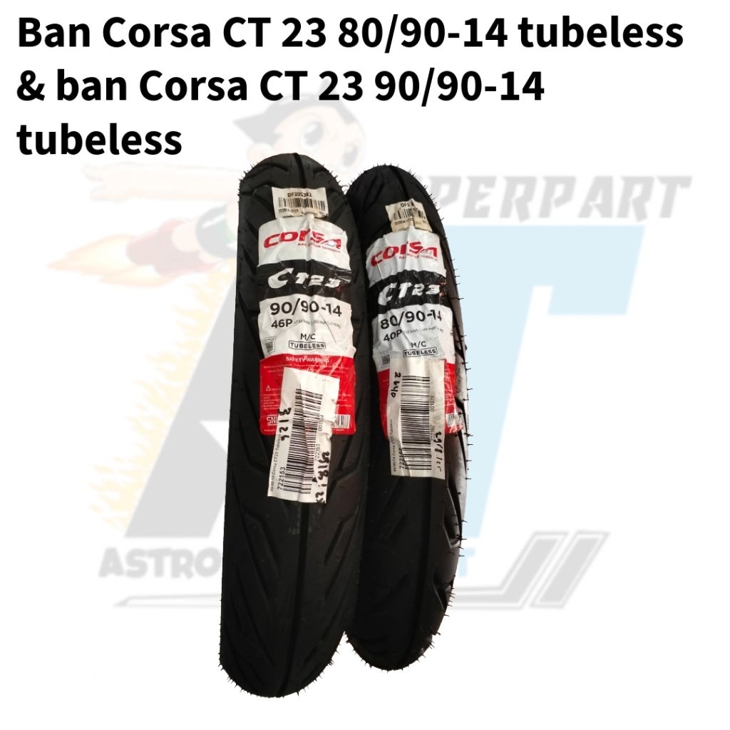BAN CORSA CT 23 80/90-14 TUBELESS & BAN CORSA CT 23 90/90-14 TUBELESS