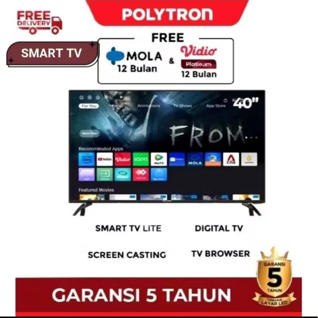 TV POLYTRON 40 INCH SMART TV/ PROMO