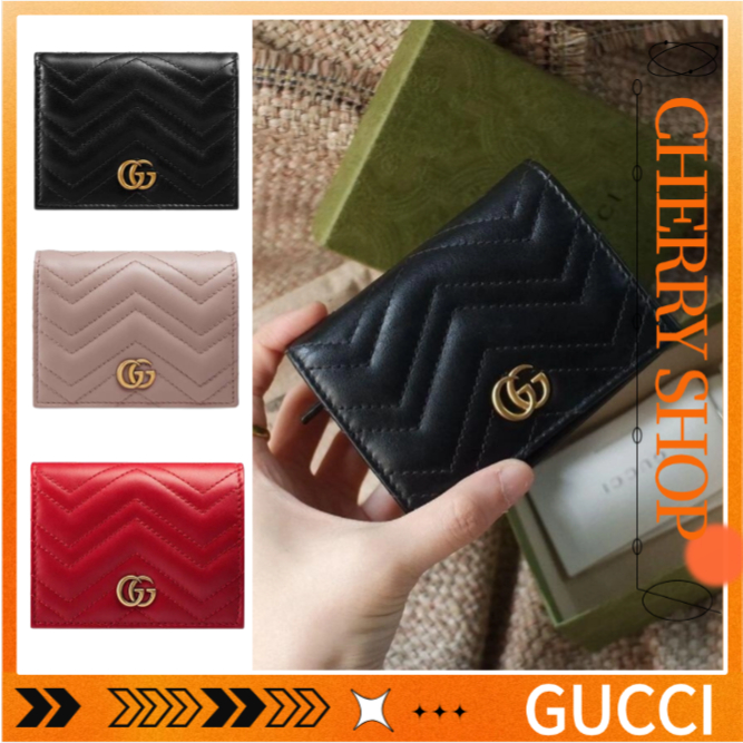 100% authentic Gucci GG Marmont series card holder dompet wanita