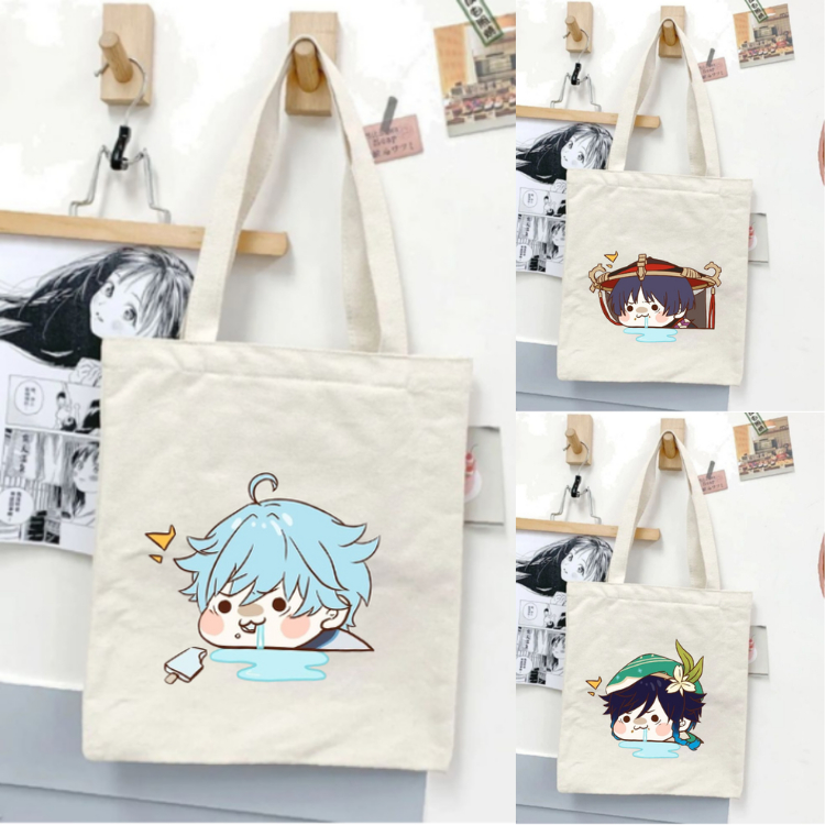 {Premium] Tote Bag Genshin Impact Venti Wanderer Klee Ayaka Totebag Kuliah Tas JInjing Sekolah