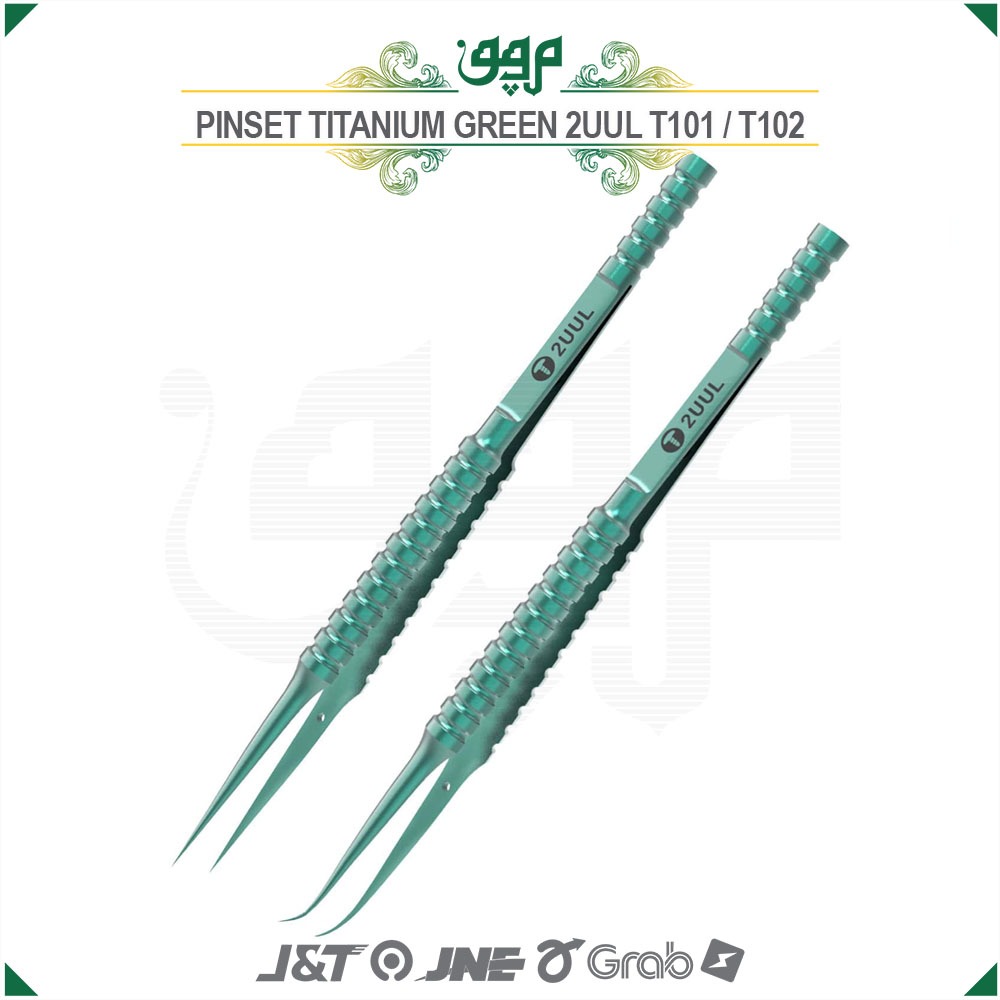 Pinset Titanium Green 2uul / 2uul Ultra Precise Tweezer / 2uul Ti02 Pinset Titanium Alloy Ultrapreci