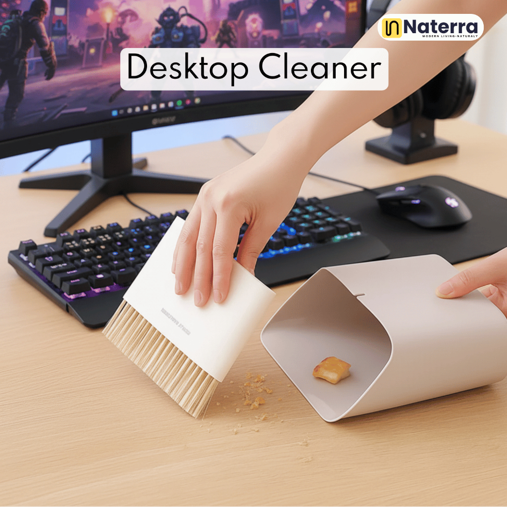 Sapu Pengki Set 2 in 1 Sapu Mini Set Serok Tempat Sampah Meja Sapu Kecil Untuk Mobil