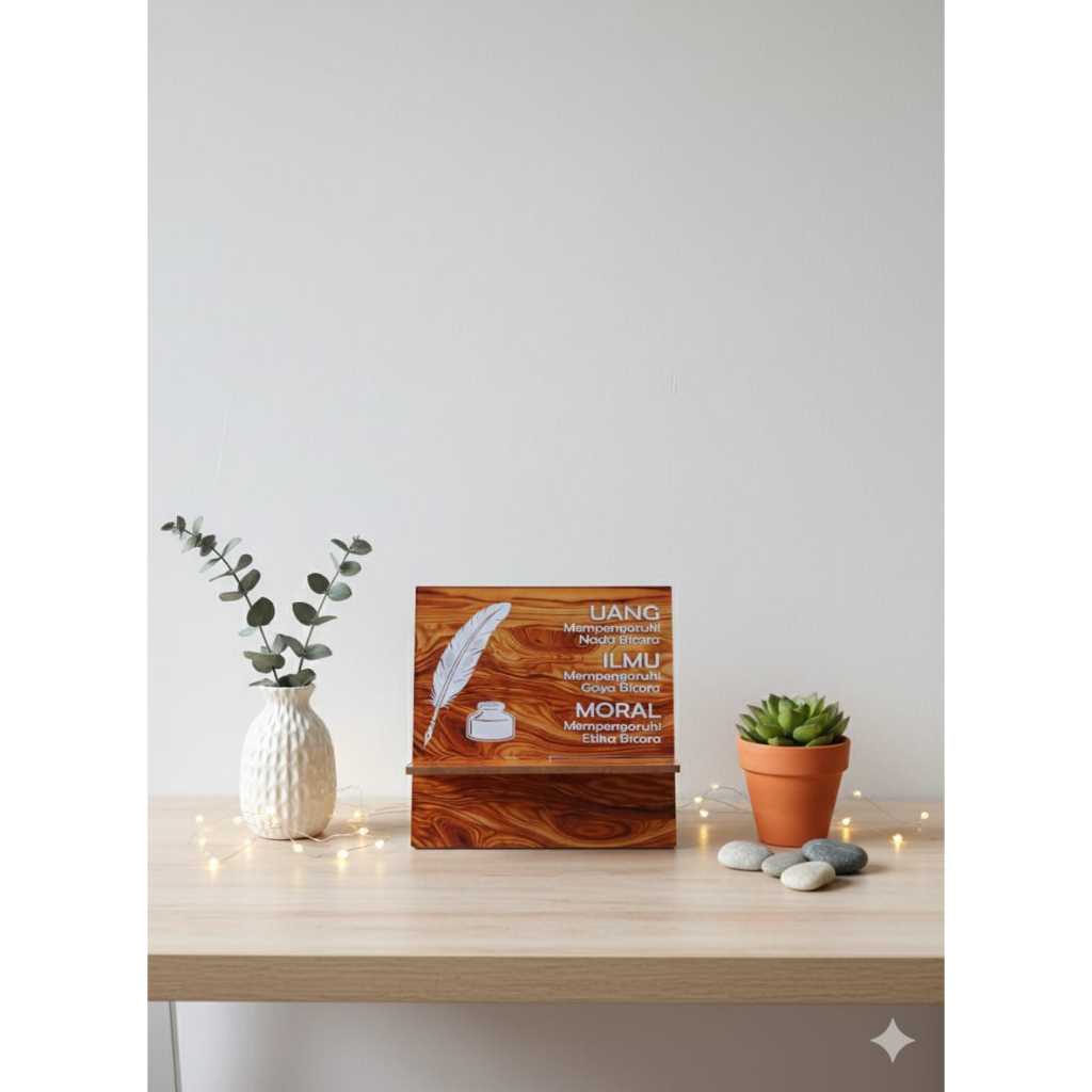 NEW REQAL ALQURAN / TATAKAN ALQURAN / STAND PAJANGAN MEJA / DEKORASI MEJA