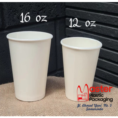 Paper Cup 16 Oz Putih - 50 Pcs