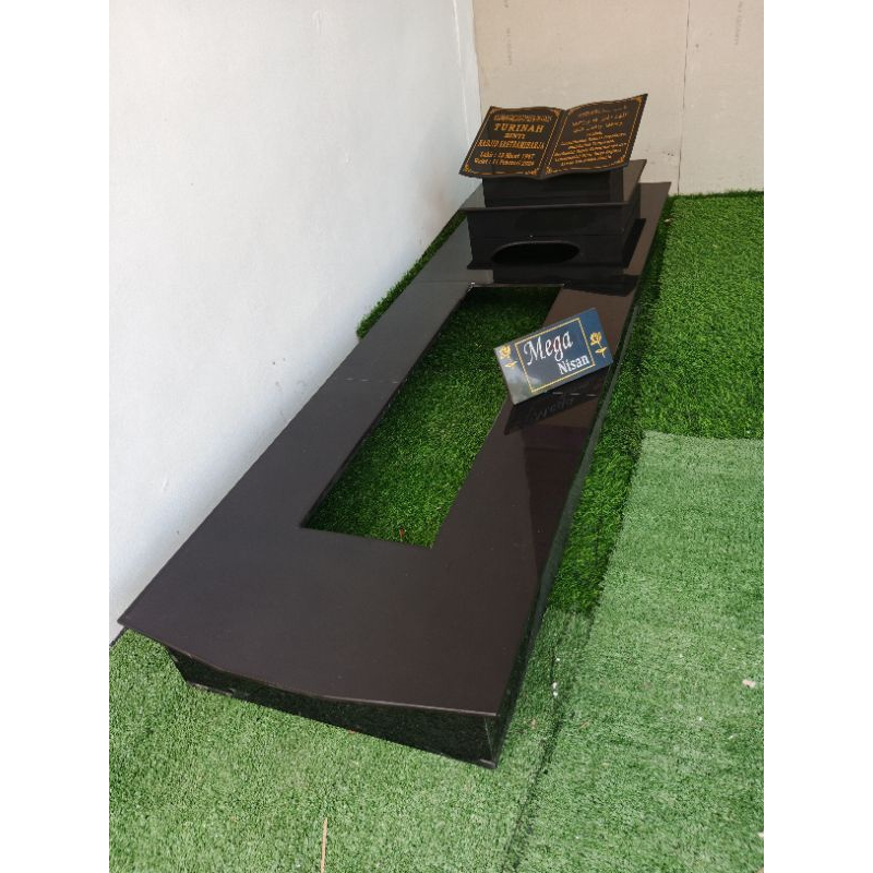 FULL MAKAM BATU NISAN+MAKAM NISAN GRANIT SEKAR BUNGA(160X50)/MAESAN GRANIT BERKUALITAS+PCKING KAYU