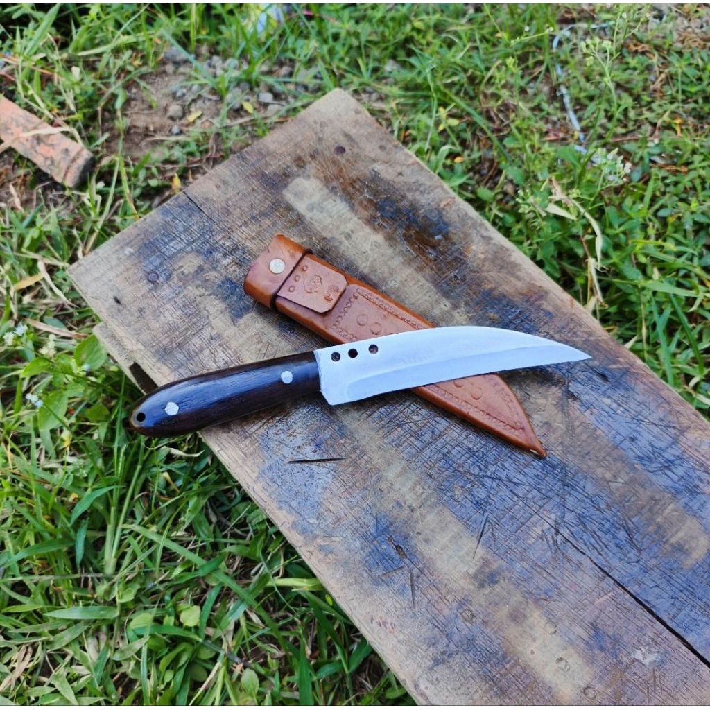 Pisau dapur, Full tang, Pb 14 cm, Baja per, serbaguna