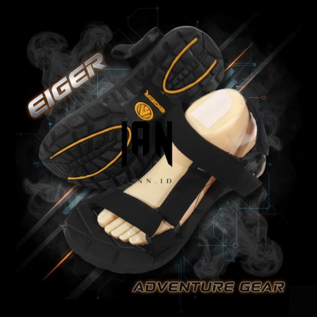 SANDAL GUNUNG E I G E R ORIGINAL 100% - Sandal Gunung Pria Wanita Model Tali Bangkol Outdoor Hiking 