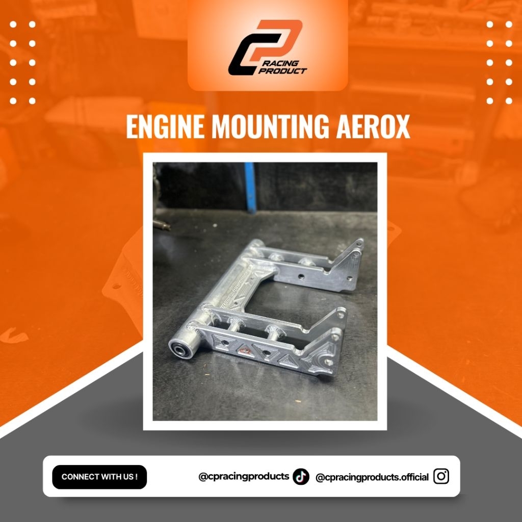 MOUNTING AEROX ALUMINIUM CNC CUSTOM PANJANG NAIK DERAJAT