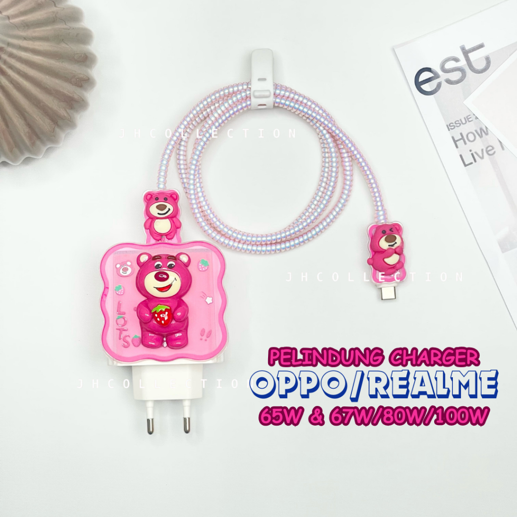 Pelindung Kabel Carger OPPO / REALME 65W 67W 80W 100W Pelindung Adaptor Case Charger Motif Bervarias