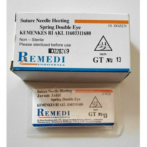 Jarum Hecting Remedi/ Suture Needle Hecting Kulit dan Otot