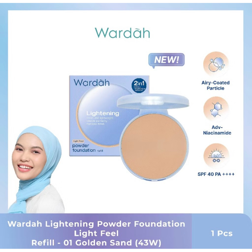 wardah lightening powder refill/wardah refill/wardah lightening refill/bedak padat wardah