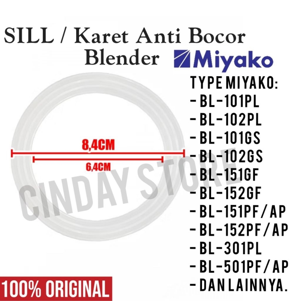 Sill / Seal Karet Blender Miyako Gelas Jus dan Bumbu BL-101PL- BL-102PL- BL-101GS- BL-102GS- BL-151G