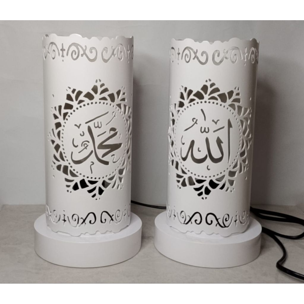 lampu hias meja kaligrafi lafadz allah & muhammad