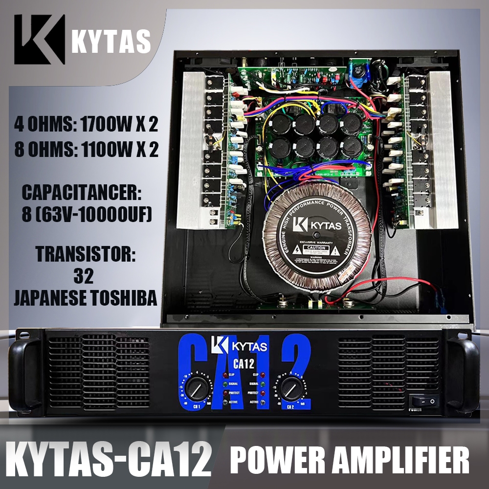 power Amplifier  CA12 Amplifier Daya Tinggi Dua Saluran 700 Watt Amplifier Kelas H 8 Ohm
