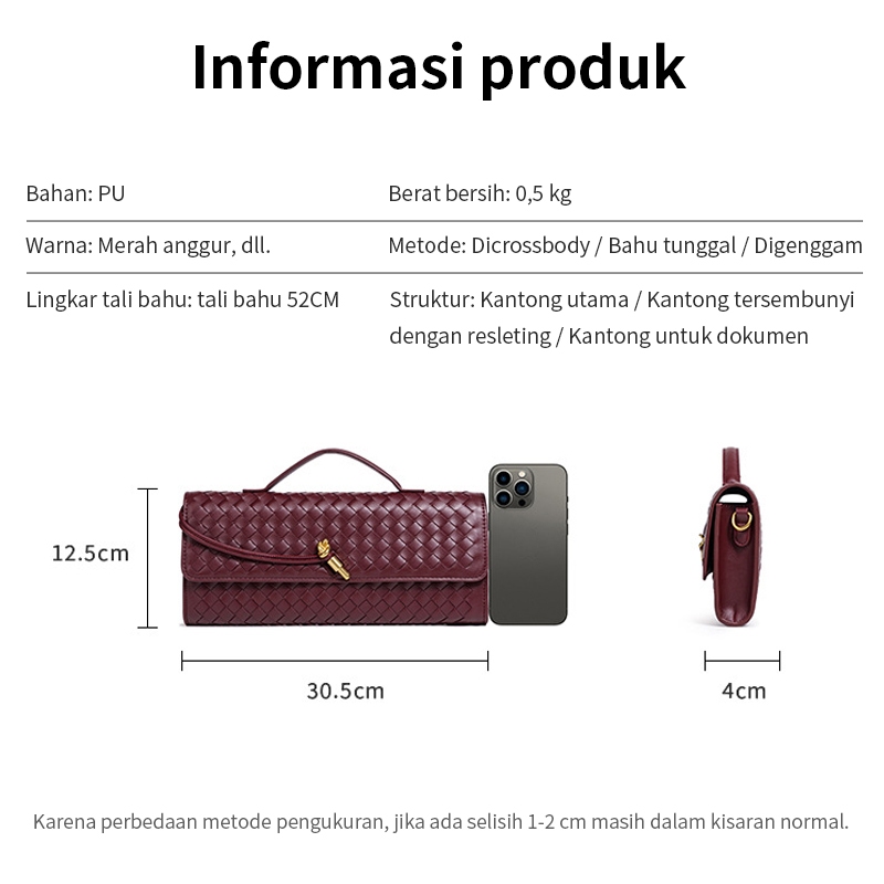 NEW PRODUCT [30x12cm] Tas Bahu Besar Tas Premium Wanita Arrow Bag Largetas Woven Tas Tangan Anyaman