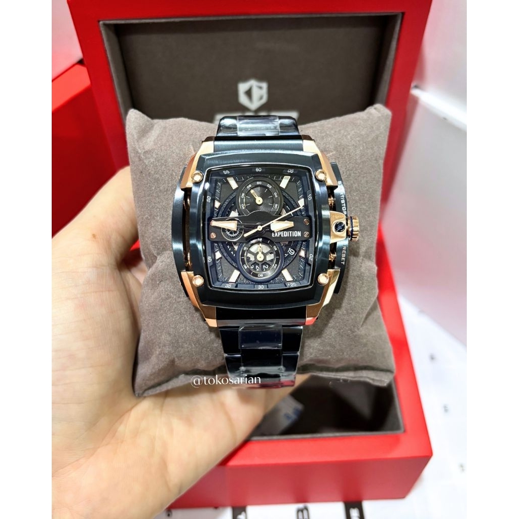 Expedition E3008G Original Bergaransi Jam Tangan Rantai Sport Pria
