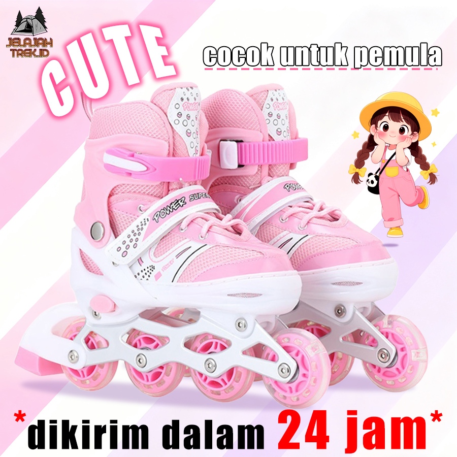 sepatu roda anak perempuan/sepatu roda/sepatu roda anak laki laki/sepatu roda anak/sepatu roda 4
