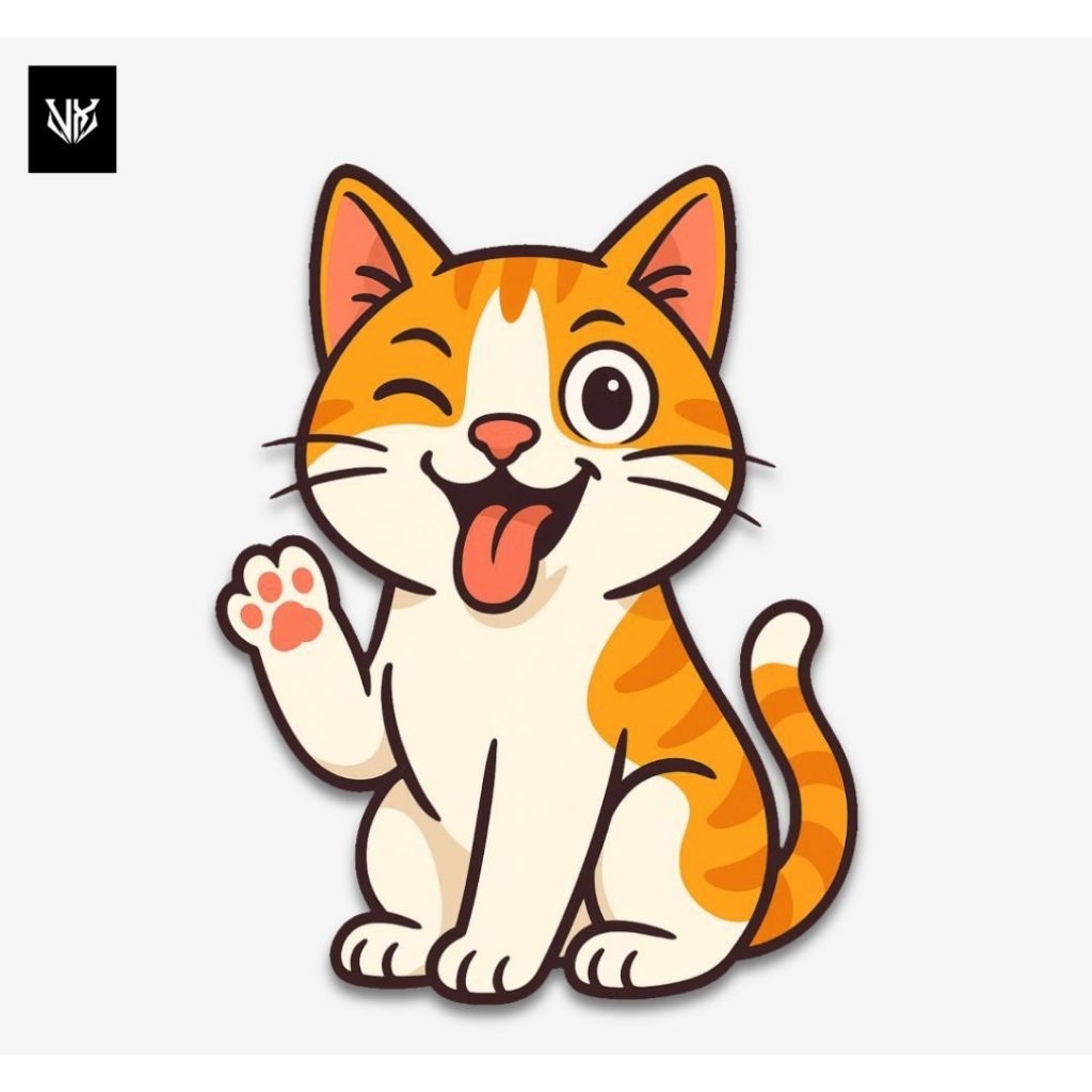 stiker kucing lucu