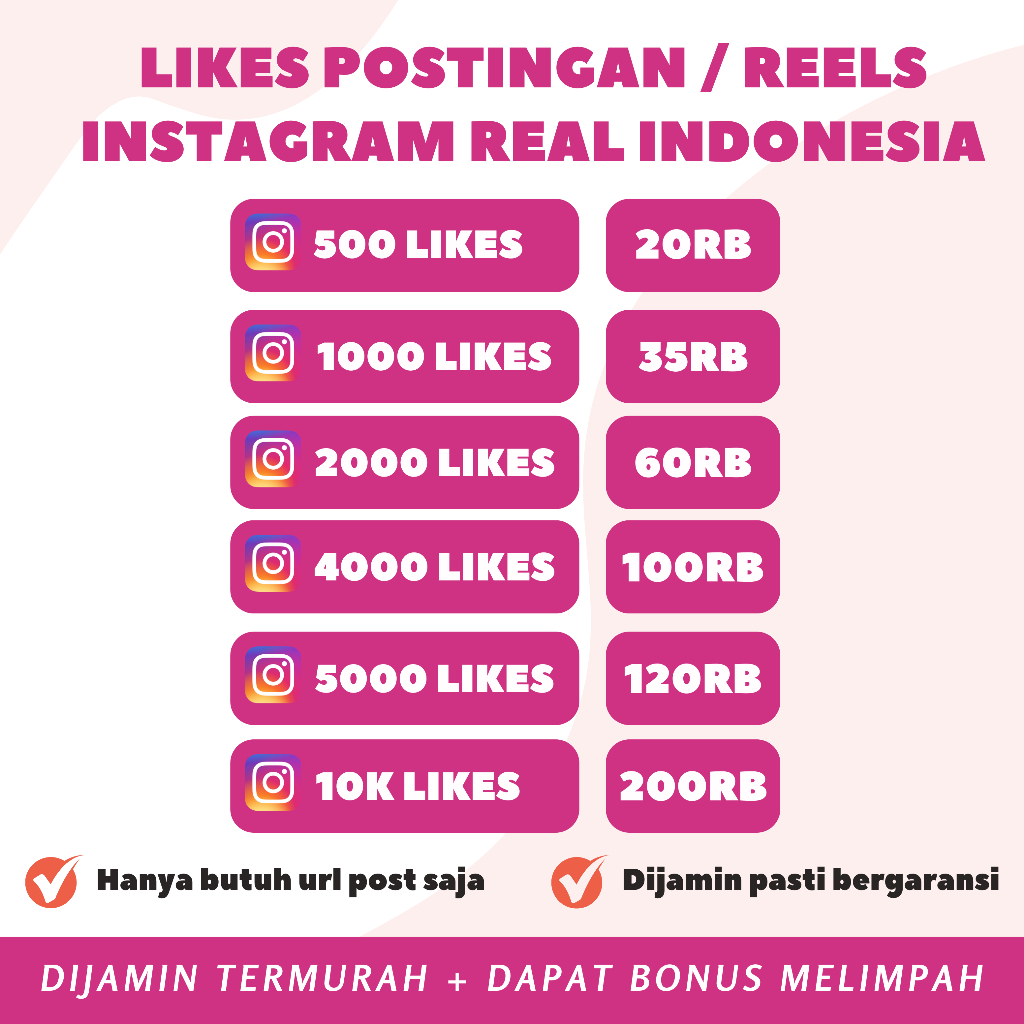 [PROMO] LIKES INSTAGRAM REAL INDONESIA PERMANEN