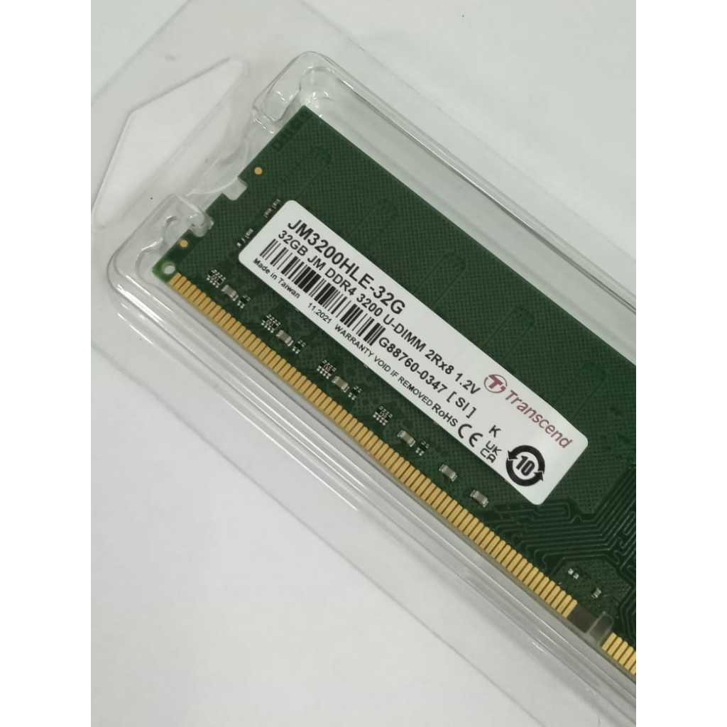 RAM Transcend U-DIMM JETRAM DDR4 32GB PC 3200 (1x32GB) JM3200HLE-32G for PC DEKSTOP