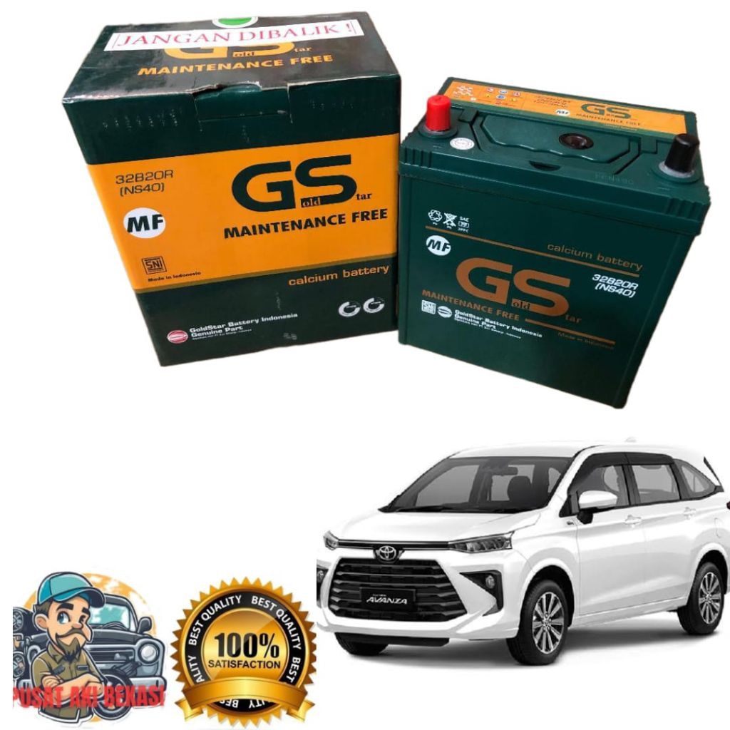 Aki kering Xenia Avanza GS gold star NS 40 38 Amper