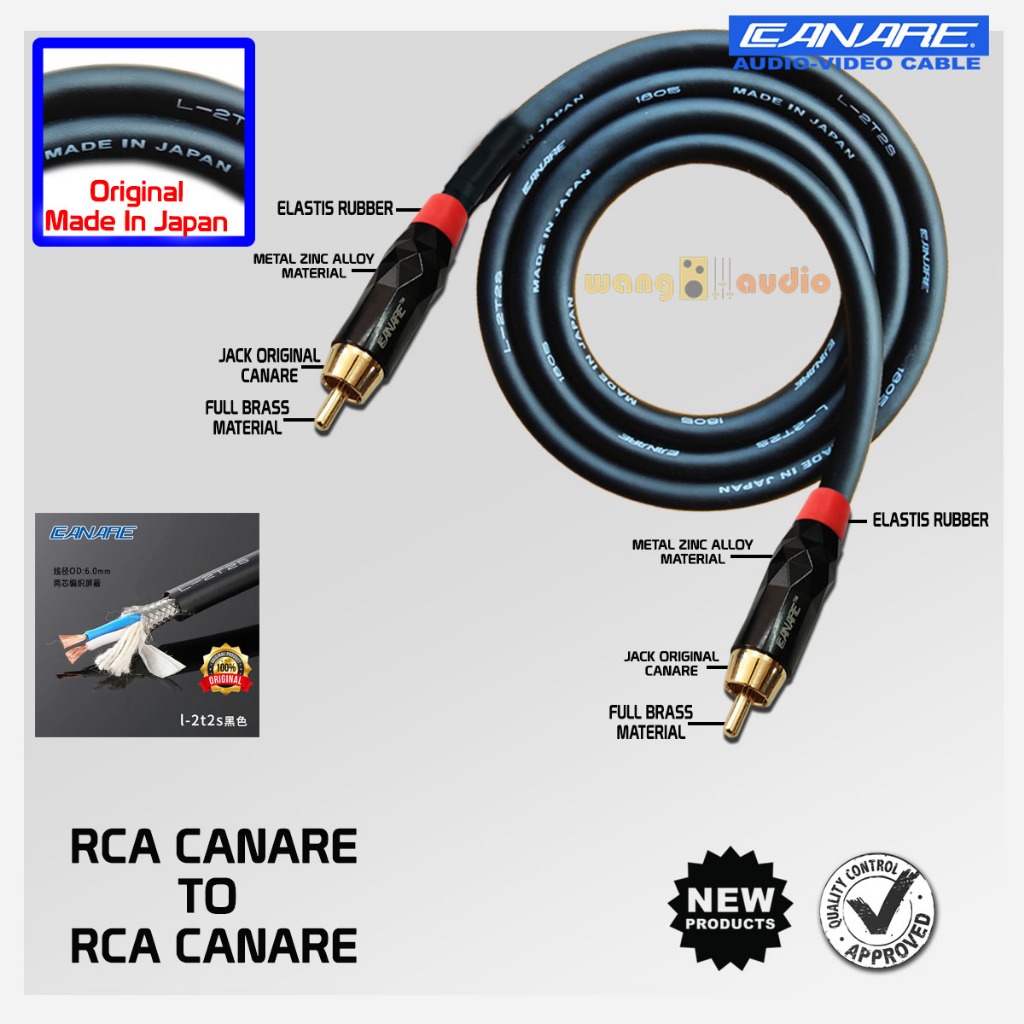 MADE IN JAPAN - Kabel audio / kabel speaker terbaik RCA CN to RCA CN - WANG