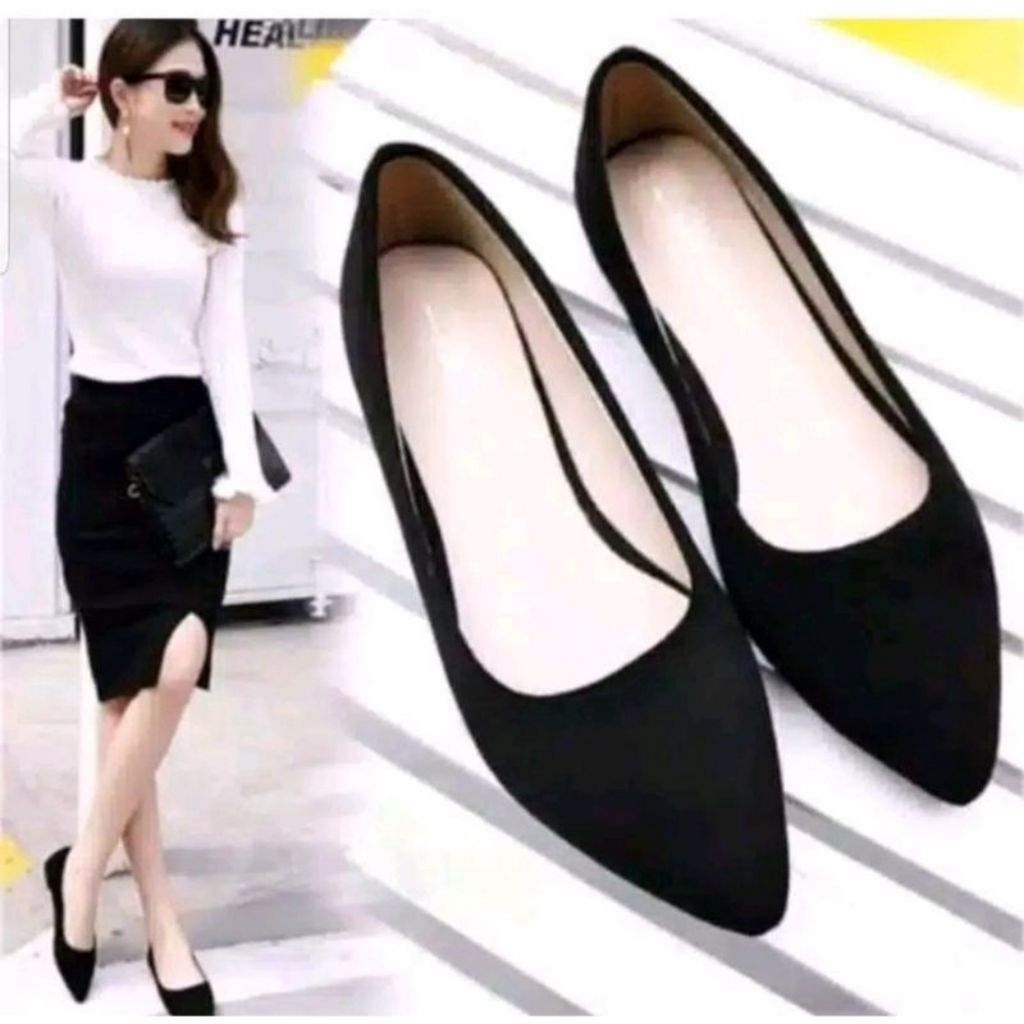 Flat Shoes Polos Wanita Sandal Balet Dewasa terbaru