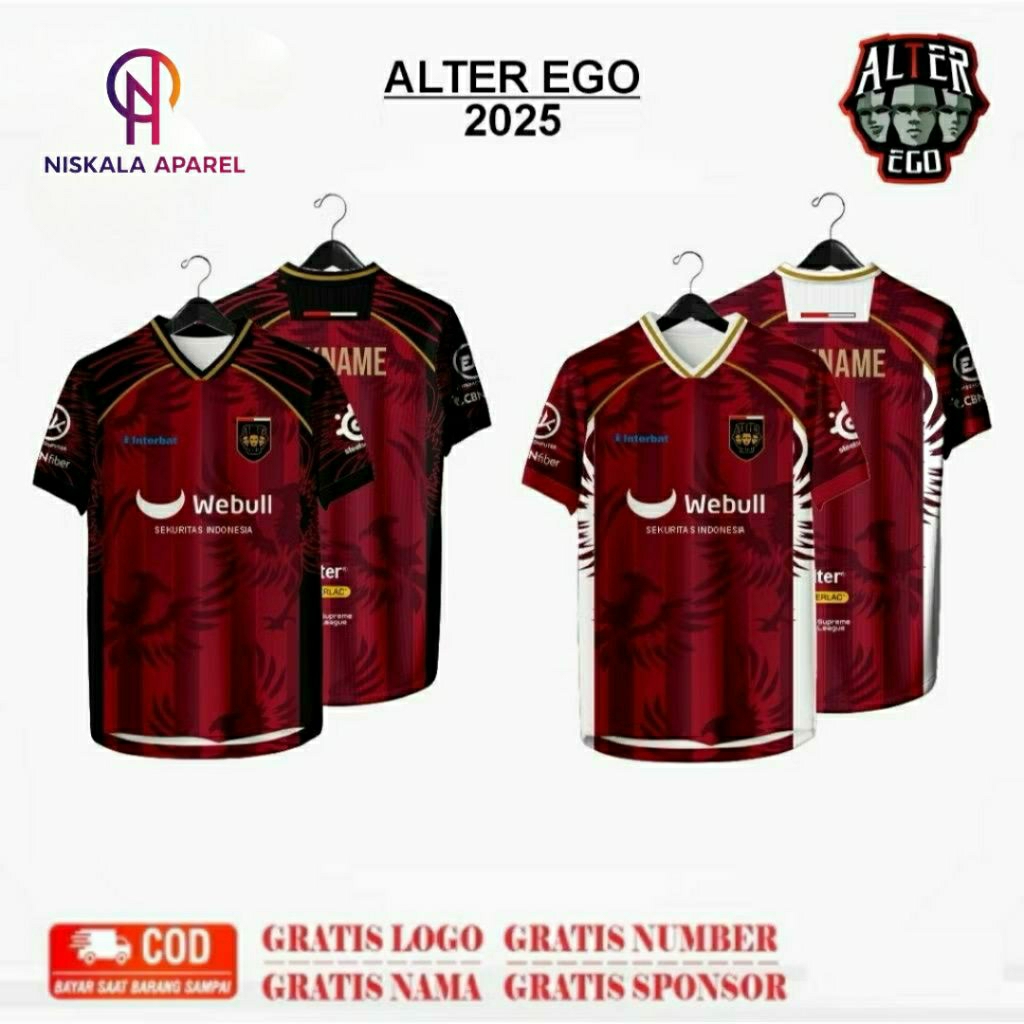 KAOS BAJU JERSEY AE ALTER EGO NEW 2025 | FULL PRINTING FREE NAMESET