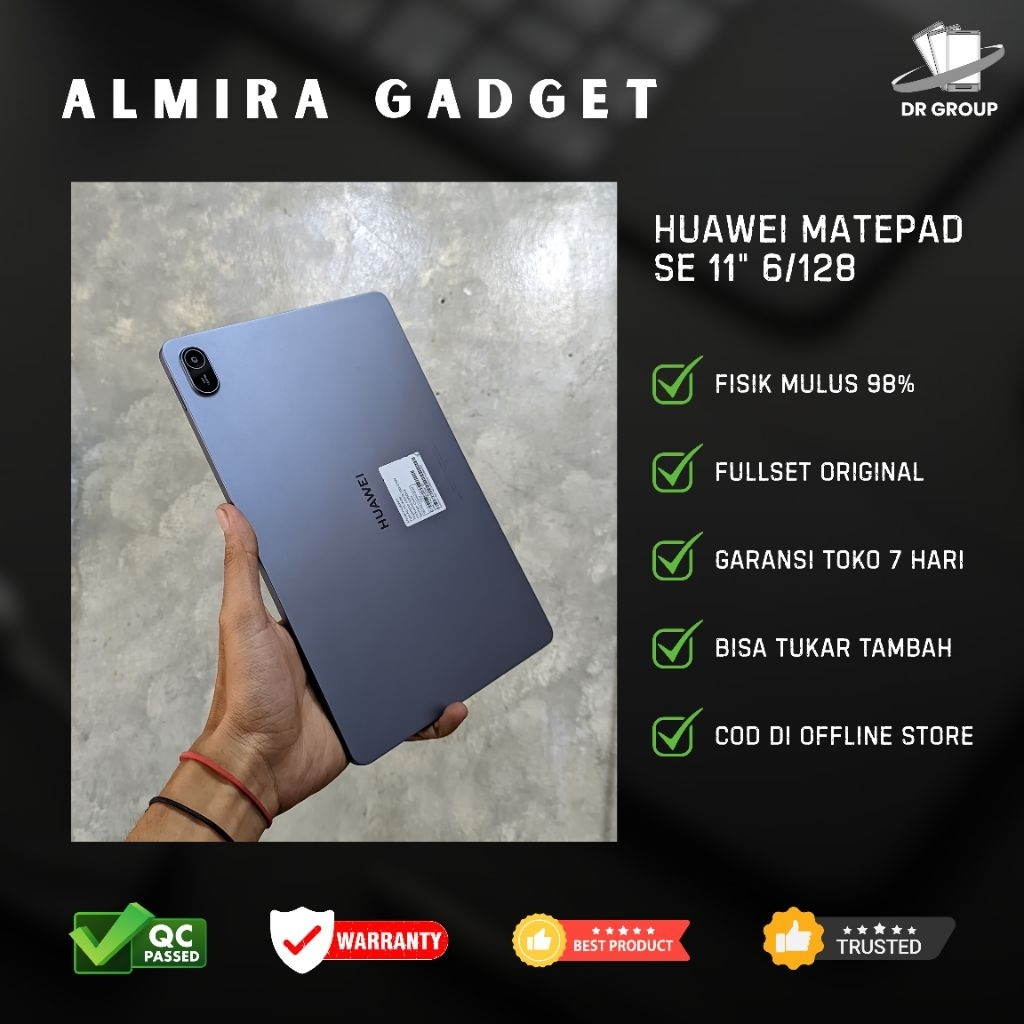 Huawei Matepad Se 11” 6/128 Wifi Only Second Fullset Bergaransi