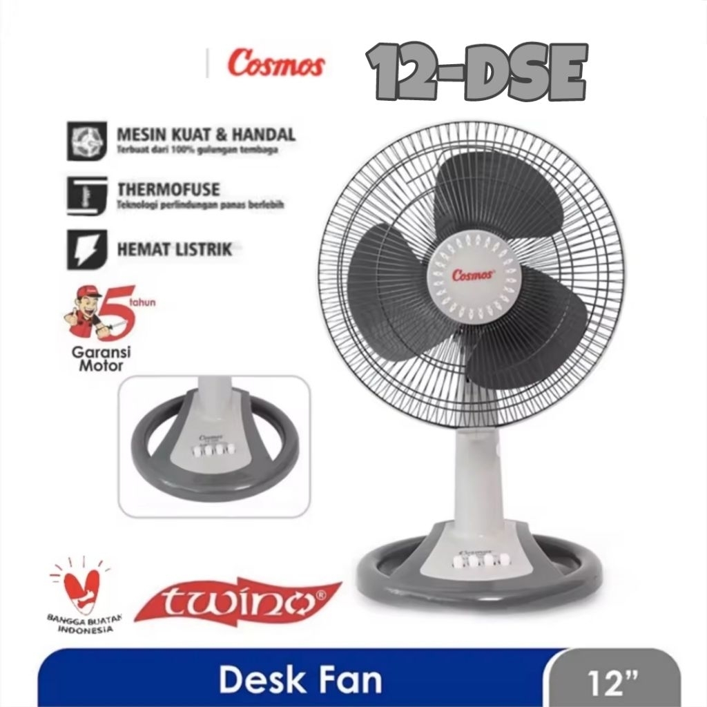Kipas angin Cosmos 12DSE kipas angin duduk Cosmos 12in